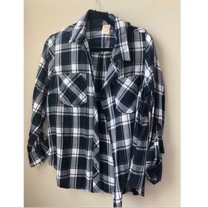 NWT Faded Glory Flannel Button-Down